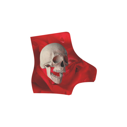 Funny Skull and Red Rose Martin Boots For Women Model 1203H