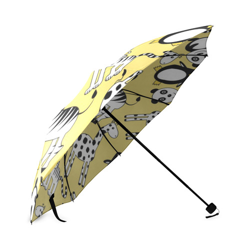 Cute Cartoon Animals Pattern Giraffe Panda Foldable Umbrella (Model U01)