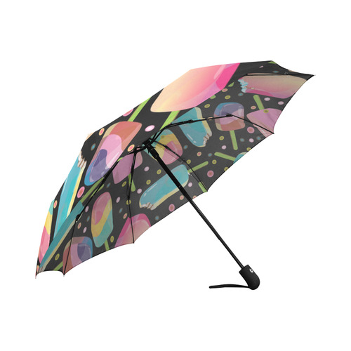 Ice Cream Bars Pattern Pink Yellow Aqua Auto-Foldable Umbrella (Model U04)