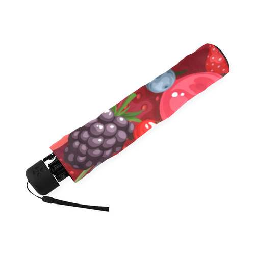 Strawberry Raspberry Blueberry Fruit Pattern Foldable Umbrella (Model U01)