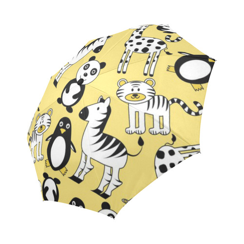 Cute Cartoon Animals Pattern Giraffe Panda Auto-Foldable Umbrella (Model U04)