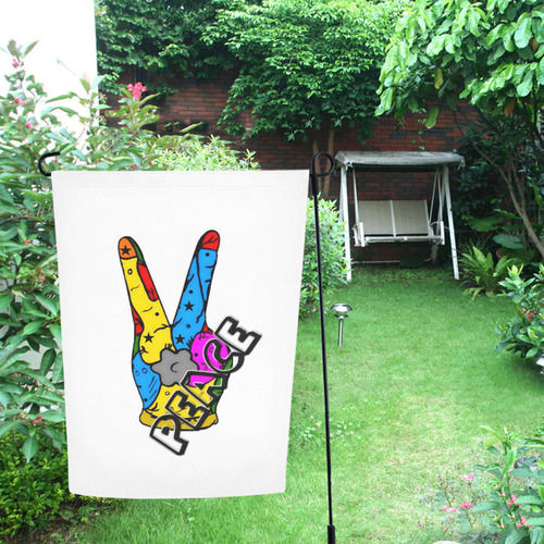 Peace Popart by Nico Bielow Garden Flag 12‘’x18‘’（Without Flagpole）