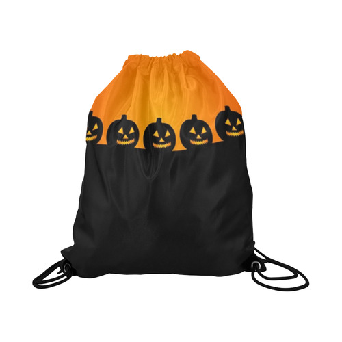 Halloween Jack-o-Lanterns Pumpkins Large Drawstring Bag Model 1604 (Twin Sides)  16.5"(W) * 19.3"(H)