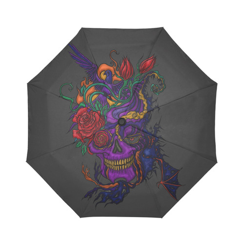 Funny Funky Sugar Skull Auto-Foldable Umbrella (Model U04)