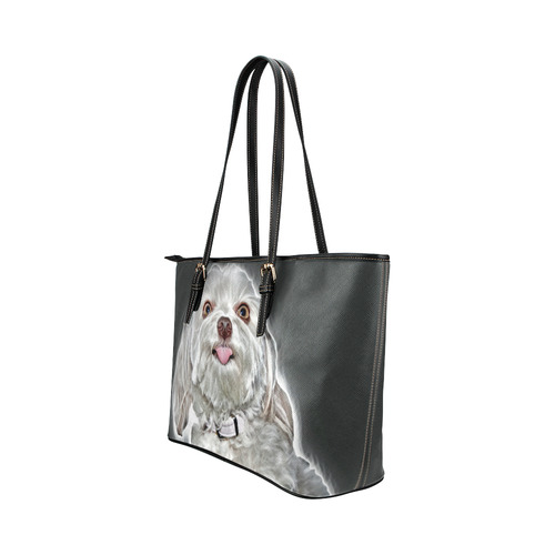 Cheeky Lovely Buddy Leather Tote Bag/Small (Model 1651)