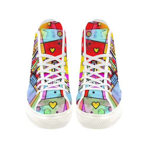 Hong Kong Popart by Nico Bielow Vancouver H Men's Canvas Shoes (1013-1)