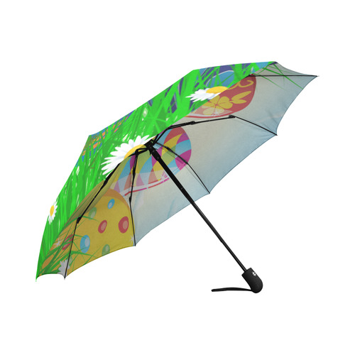 Happy Easter Eggs Butterfly Landscape Auto-Foldable Umbrella (Model U04)