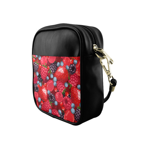 Strawberry Raspberry Blueberry Fruit Pattern Sling Bag (Model 1627)