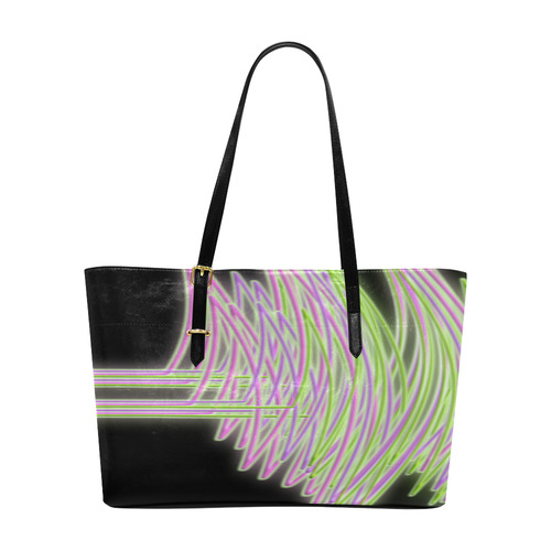 Abstract Waves Euramerican Tote Bag/Large (Model 1656)