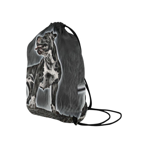 Steff Black and White Large Drawstring Bag Model 1604 (Twin Sides)  16.5"(W) * 19.3"(H)