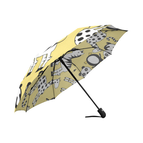 Cute Cartoon Animals Pattern Giraffe Panda Auto-Foldable Umbrella (Model U04)