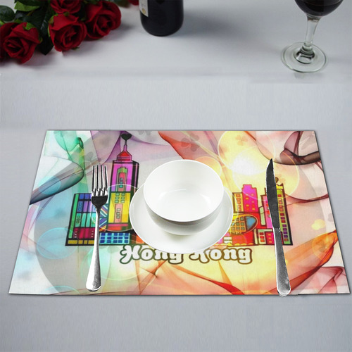 Hong Kong Limited Version by Nico Bielow Placemat 12’’ x 18’’ (Six Pieces)