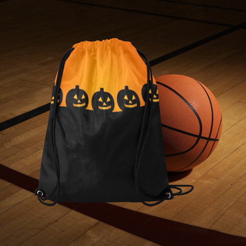 Halloween Jack-o-Lanterns Pumpkins Large Drawstring Bag Model 1604 (Twin Sides)  16.5"(W) * 19.3"(H)