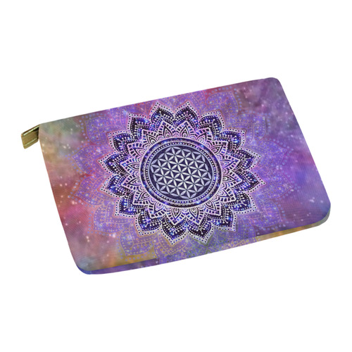 Flower Of Life Lotus Of India Galaxy Colored Carry-All Pouch 12.5''x8.5''