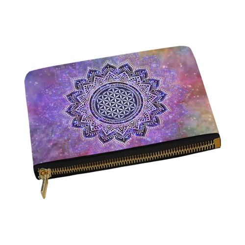 Flower Of Life Lotus Of India Galaxy Colored Carry-All Pouch 12.5''x8.5''