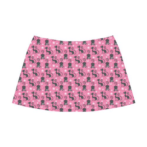 Cute Cats I Mnemosyne Women's Crepe Skirt (Model D16)