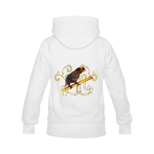 Cute funny parrot Women's Classic Hoodies (Model H07)