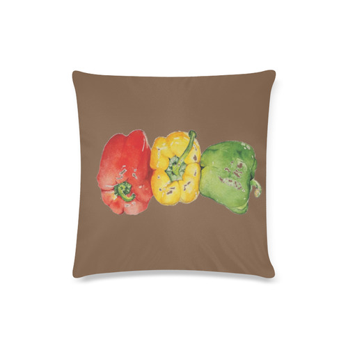 PEPPER Custom Zippered Pillow Case 16"x16"(Twin Sides)