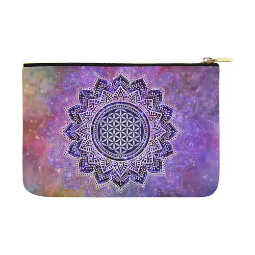 Flower Of Life Lotus Of India Galaxy Colored Carry-All Pouch 12.5''x8.5''