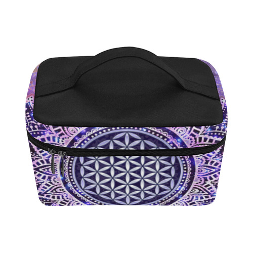 Flower Of Life Lotus Of India Galaxy Colored Cosmetic Bag/Large (Model 1658)