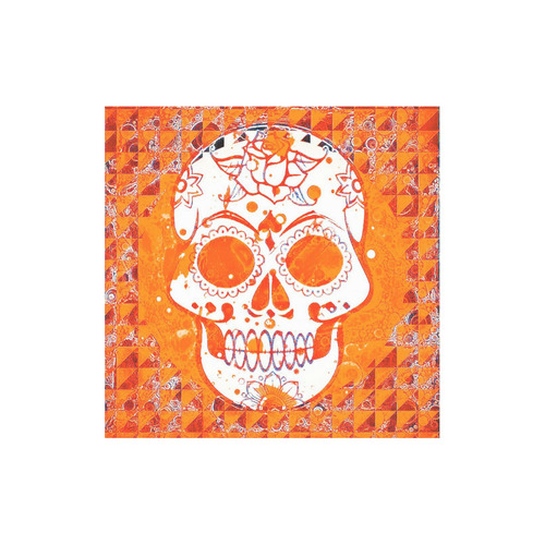Trendy Skull,orange by JamColors Canvas Tote Bag (Model 1657)