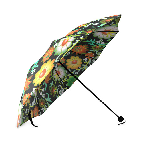 Beautiful Vintage European Floral Pattern Foldable Umbrella (Model U01)