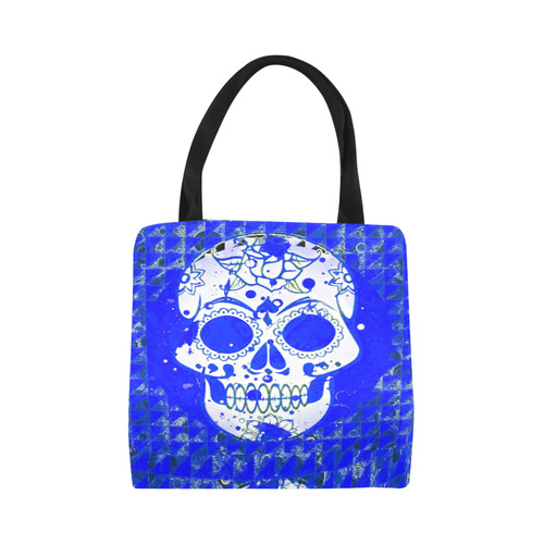 Trendy Skull,inky blue by JamColors Canvas Tote Bag (Model 1657)