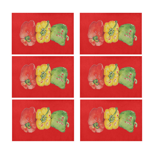 PEPPER Placemat 12’’ x 18’’ (Six Pieces)