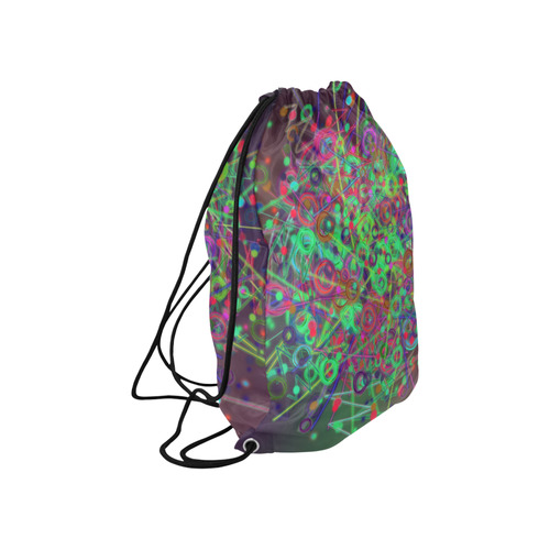 Exploding Disco Lights and Colours Large Drawstring Bag Model 1604 (Twin Sides)  16.5"(W) * 19.3"(H)