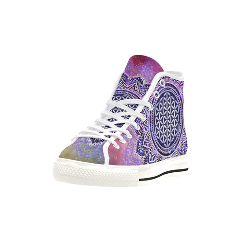 Flower Of Life Lotus Of India Galaxy Colored Vancouver H Men's Canvas Shoes (1013-1)