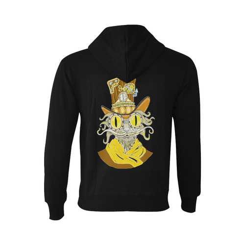 Steampunk Cat Black Oceanus Hoodie Sweatshirt (NEW) (Model H03)