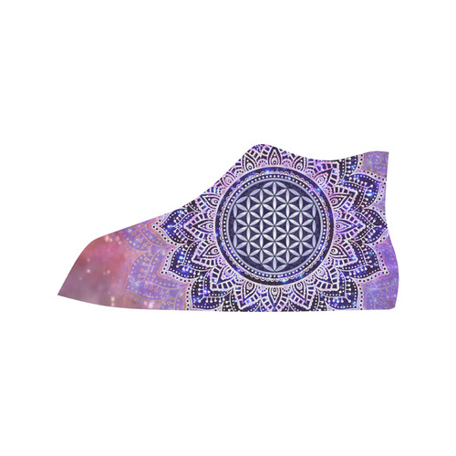 Flower Of Life Lotus Of India Galaxy Colored Vancouver H Men's Canvas Shoes (1013-1)