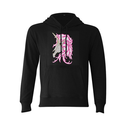 Pink Unicorn Skull Black Oceanus Hoodie Sweatshirt (NEW) (Model H03)