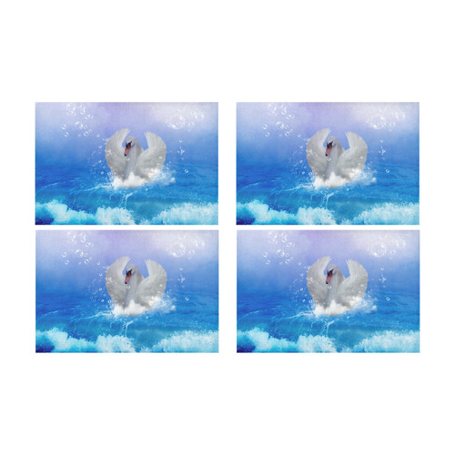 Swimmong swan Placemat 12’’ x 18’’ (Set of 4)