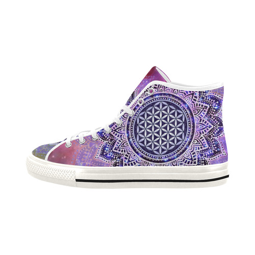 Flower Of Life Lotus Of India Galaxy Colored Vancouver H Men's Canvas Shoes (1013-1)