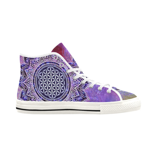 Flower Of Life Lotus Of India Galaxy Colored Vancouver H Men's Canvas Shoes (1013-1)