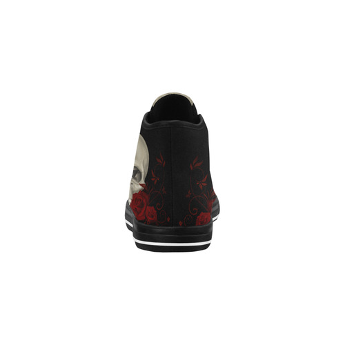 Gothic Skull With Tribal Tatoo Vancouver H Women's Canvas Shoes (1013-1)