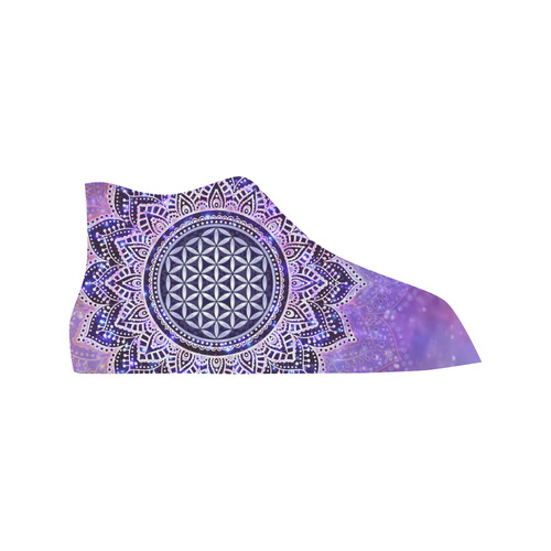 Flower Of Life Lotus Of India Galaxy Colored Vancouver H Men's Canvas Shoes (1013-1)