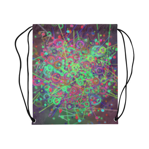 Exploding Disco Lights and Colours Large Drawstring Bag Model 1604 (Twin Sides)  16.5"(W) * 19.3"(H)