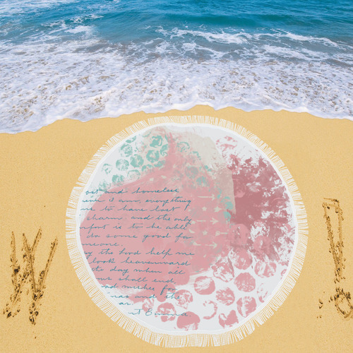 Painted Verse Splatter Circular Beach Shawl 59"x 59"