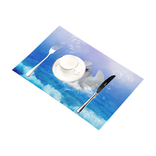 Swimmong swan Placemat 12’’ x 18’’ (Set of 4)