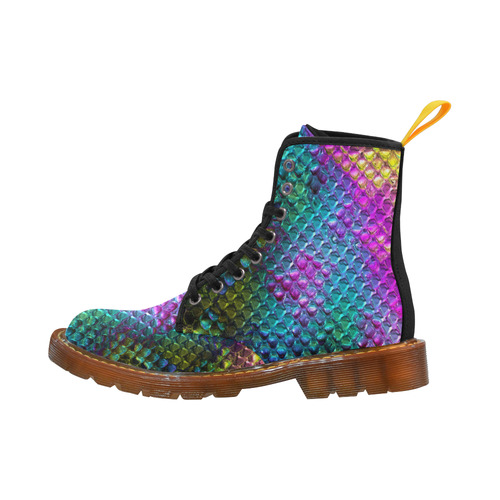 Chrome Snake Pattern A by JamColors Martin Boots For Men Model 1203H