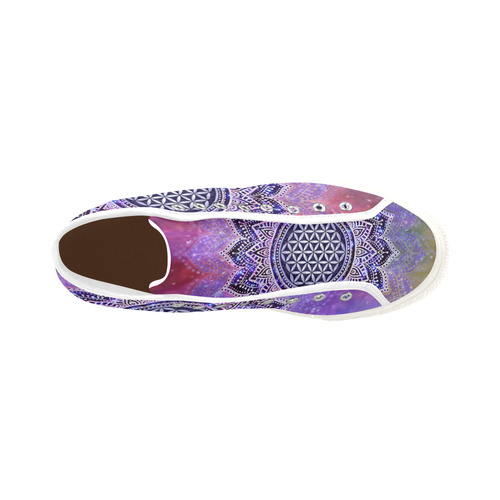 Flower Of Life Lotus Of India Galaxy Colored Vancouver H Men's Canvas Shoes (1013-1)