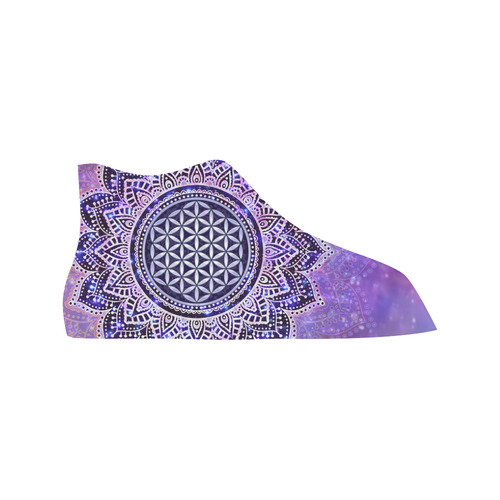 Flower Of Life Lotus Of India Galaxy Colored Vancouver H Women's Canvas Shoes (1013-1)