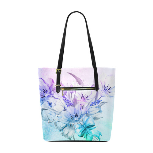 Wonderful flowers in soft watercolors Euramerican Tote Bag/Small (Model 1655)