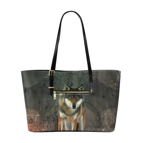 Amazing wolf in the night Euramerican Tote Bag/Large (Model 1656)