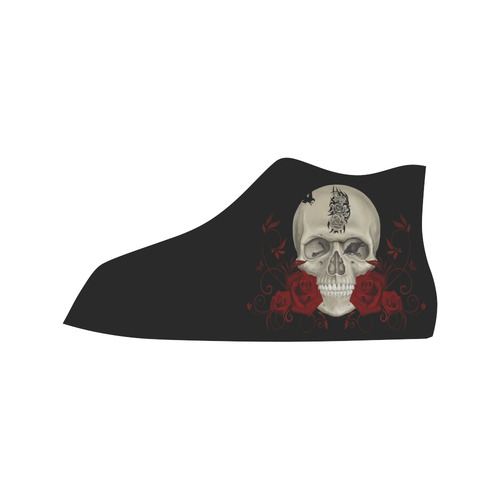 Gothic Skull With Tribal Tatoo Vancouver H Women's Canvas Shoes (1013-1)