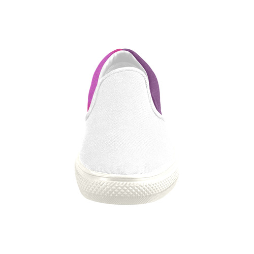 Designers Mermaid shoes pink purple Slip-on Canvas Shoes for Kid (Model 019)