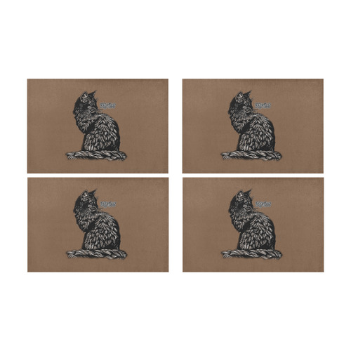 BLACK CAT Placemat 12’’ x 18’’ (Four Pieces)