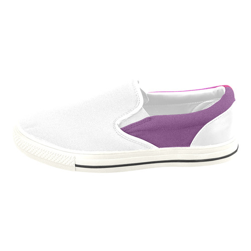 Designers Mermaid shoes pink purple Slip-on Canvas Shoes for Kid (Model 019)